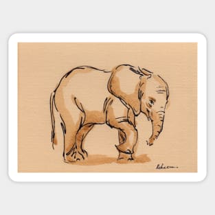 Little Lady:  Baby Elephant Watercolor Painting #17 - Loxodonta Africana Sticker